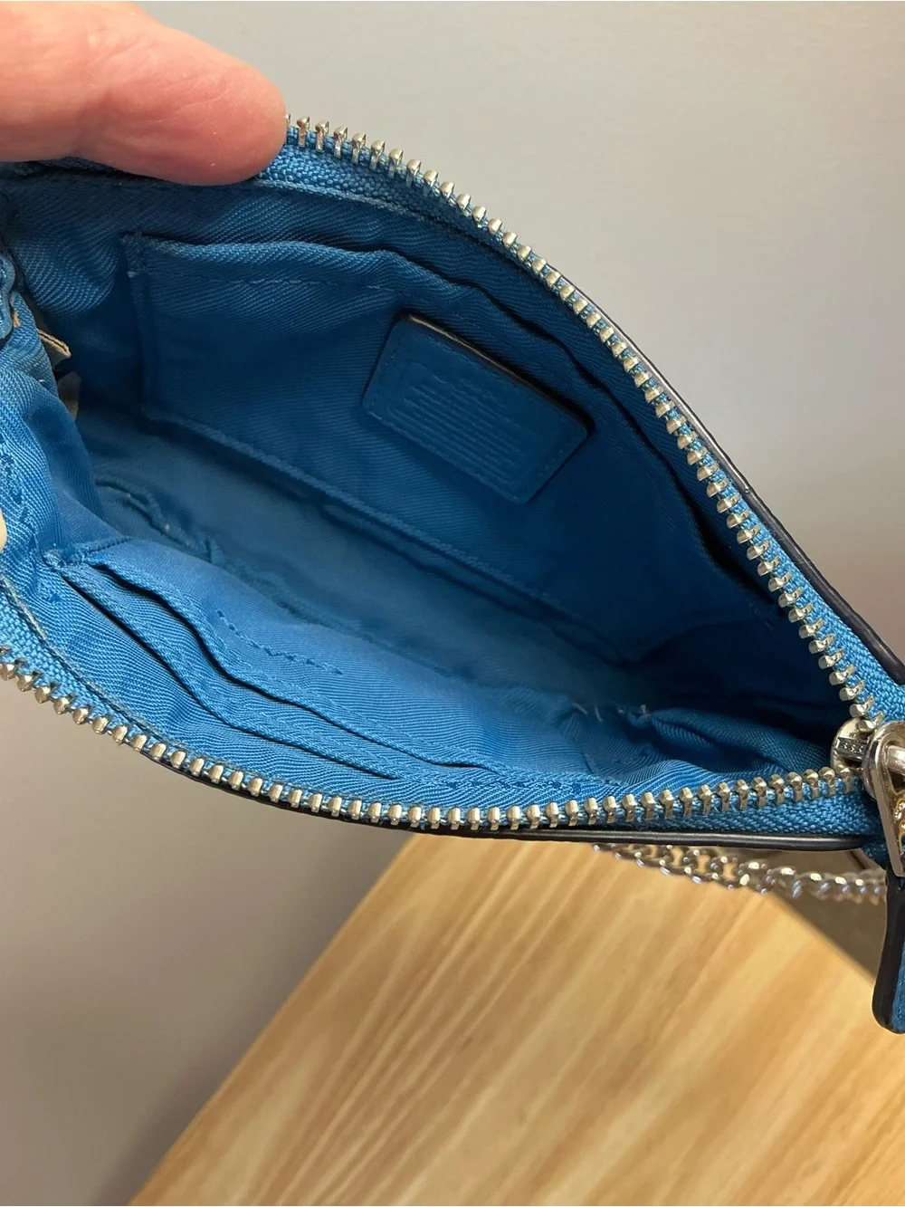 Coach Blue Pebbled Leather Convertable Nolita 15/previous project